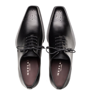 Mezlan Cupula 20933 Men's Shoes Black Calf-Skin Leather whole-Cut Oxfords (MZ3693)-AmbrogioShoes