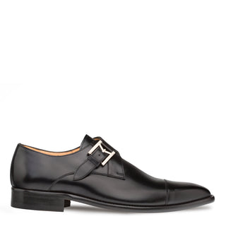 Mezlan E20244 Men's Shoes Black Calf-Skin Leather Monk-Strap Loafers (MZ3444)-AmbrogioShoes