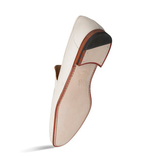 Mezlan Javea 21146 Men's Shoes Bone Smooth Calf-Skin Leather Tassels Loafers (MZ3694)-AmbrogioShoes