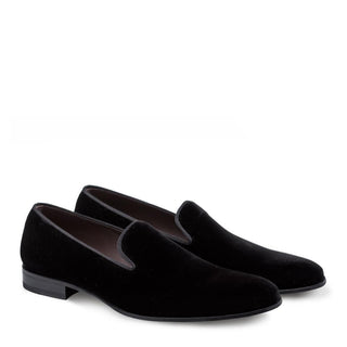 Mezlan Lublin Men's Shoes Black Fabric Loafers 9273 (MZ3106)-AmbrogioShoes