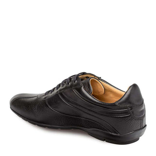 Mezlan Luka Men's Shoes Black Calf-skin Leather and Deer Skin Sneakers 9079 (MZ3009)-AmbrogioShoes