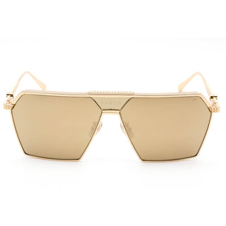 Philipp Plein SPP076V Sunglasses Polished Yellow Gold / Smoke Mirror Gold-AmbrogioShoes