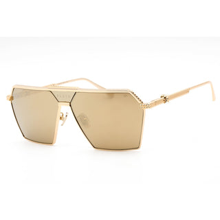 Philipp Plein SPP076V Sunglasses Polished Yellow Gold / Smoke Mirror Gold Women's-AmbrogioShoes