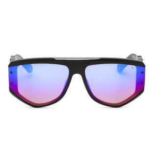 Philipp Plein SPP093M Sunglasses Sandblasted Matte Black / Smoke Mirror Rainbow-AmbrogioShoes