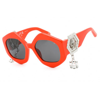 Philipp Plein SPP102S Sunglasses Matte Dark Orange / Smoke-AmbrogioShoes