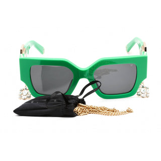 Philipp Plein SPP103S Sunglasses Shiny Green / Smoke-AmbrogioShoes