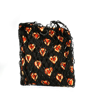 Prada 1BC072 Women's Black & Orange Fabric / TU Leather Handbag (PR1012)-AmbrogioShoes