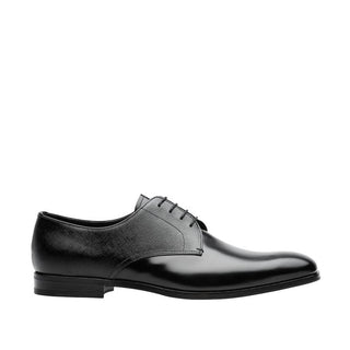 Prada 2EB174-UWU Men's Shoes Black Saffiano / Calf-Skin Leather Oxfords (PRM1008)-AmbrogioShoes