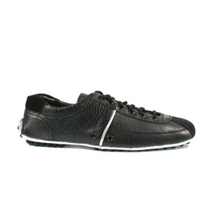 Prada Shoes Black Leather Driving Mens Shoes 2E1376 (PRM7)-AmbrogioShoes