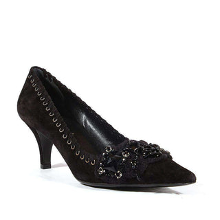 Prada Shoes for women Black Suede Pumps 1P6327 (PRW14)-AmbrogioShoes