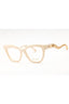 09X7 - SHINY BEIGE/clear demo lens