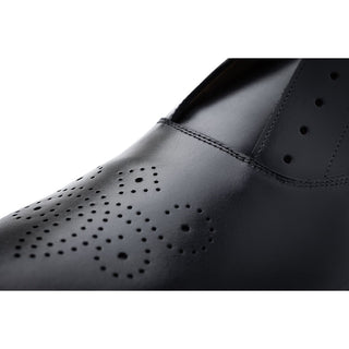 SUPERGLAMOUROUS Newcastor Men's Shoes Black Nappa Leather Slip-On Skate Sneakers (SPGM1315)-AmbrogioShoes