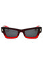 615 - GRADIENT TRANSPARENT DARK RED/Dark Grey