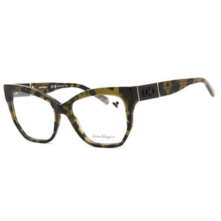 Salvatore Ferragamo SF2936 Eyeglasses GREEN TORTOISE / Clear demo lens-AmbrogioShoes
