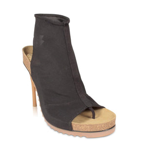 Stella McCartney Women's Designer Shoes Black Open-Toe Wedge Sandals (STELLA1501)-AmbrogioShoes