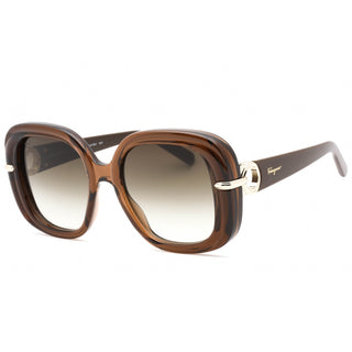 Salvatore Ferragamo SF1058S Sunglasses TRANSPARENT BROWN/Grey Gradient