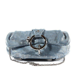 Tods Handbag Python Print Leather Evening Bag Blue (TD1742)-AmbrogioShoes