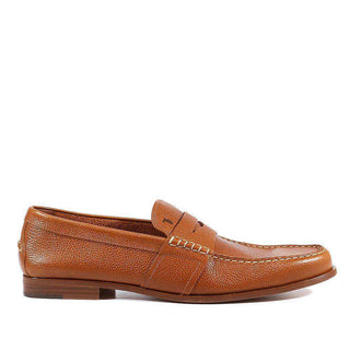 Tods Mens Shoes Moassiomo Wilson Pebbeled Leather Brown (TDM14)-AmbrogioShoes