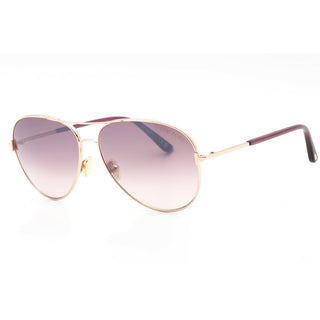 Tom Ford FT0823 Sunglasses Shiny Rose Gold / Gradient Red Mirror Unisex-AmbrogioShoes