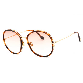 Tom Ford FT0946 Sunglasses Blonde Havana / Gradient Bordeaux-AmbrogioShoes