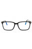 001 - shiny black/clear/blue-light block lens