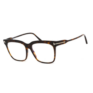 Tom Ford FT5768-B Eyeglasses Dark Havana/Clear/Blue-light block lens-AmbrogioShoes