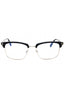 090 - shiny blue/clear/blue-light block lens