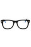 001 - shiny black/clear/blue-light block lens