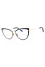 001 - shiny black/clear/blue-light block lens