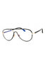 001 - shiny black/clear/blue-light block lens