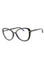 001 - shiny black/clear/blue-light block lens