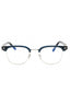 090 - shiny blue/clear/blue-light block lens