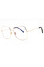 028 - shiny rose gold/clear/blue-light block lens