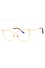028 - shiny rose gold/clear/blue-light block lens