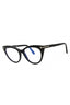 001 - shiny black/clear/blue-light block lens
