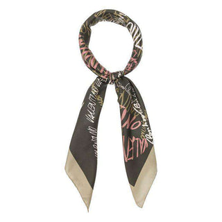 Valentino Silk Scarf With Patterned Motif In Dark Green & Light Green (VTS108)-AmbrogioShoes