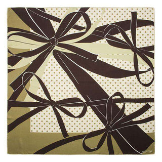 Valentino Silk Spotted Scarf In Green & Cream (VTS111)-AmbrogioShoes