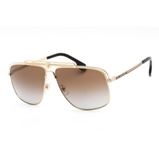 Versace 0VE2242 Sunglasses Gold / Grey Gradient Brown-AmbrogioShoes
