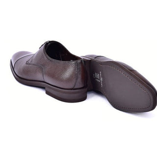 Corrente C001106-6793 Men's Shoes Brown Deer-Skin Leather Derby Cap-Toe Oxfords (CRT1482)-AmbrogioShoes