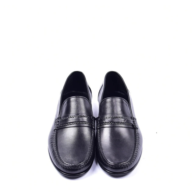  Men's Genuine Authentic Black Crocodile Loafers Dress Shoe  (7.5)
