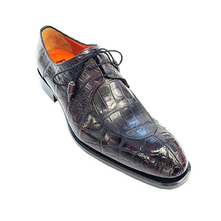 Fennix Benjamin Men's Shoes Burgundy Alligator Exotic Oxfords (FX1135)-AmbrogioShoes