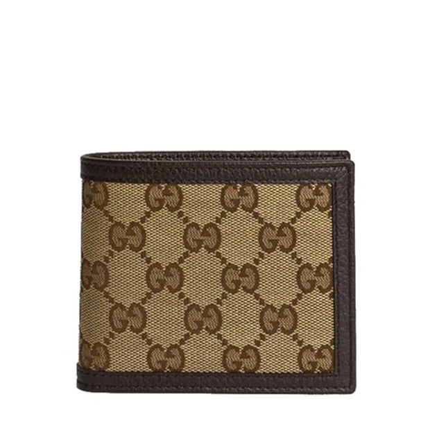 Leather Wallet Embossed Micro Gucci Monogram Brown