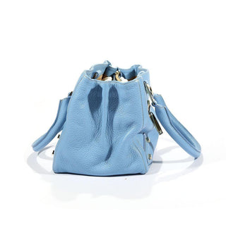 Lowe Valentini Blue Women Italian Deer-Skin Leather Handbag (LV2618)-AmbrogioShoes