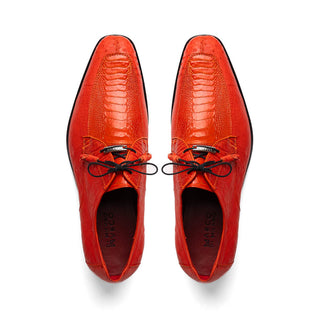 Marco Di Milano Andretti Men's Shoes Orange Genuine Ostrich Leg Dress Derby Oxfords (MDM1098)-AmbrogioShoes