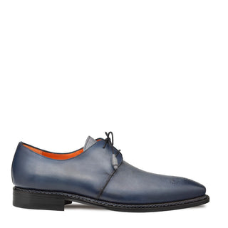 Mezlan Principe 20842 Men's Shoes Gray & Rust Patina Leather Derby Oxfords (MZ3683)-AmbrogioShoes