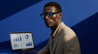 Designer blue-light glasses for remote work