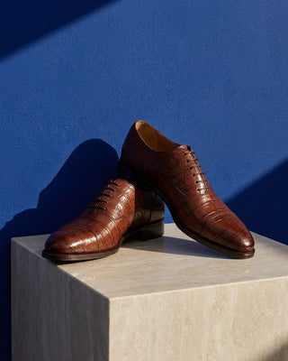 Crocodile leather shoes for luxury collectors
