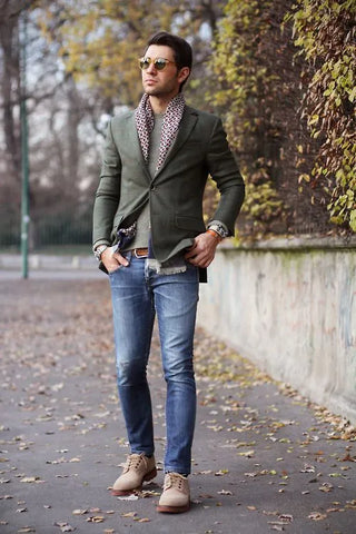 Stylish man in casual outfit illustrating men's style upgrade.
