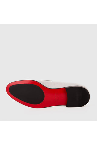 Vinci Monaco Leather Horse-Bit Loafer - White
