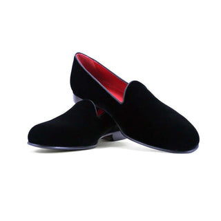 Zelli Italia Men's Shoes Black Velvet Tux Loafer (ZEL1001)